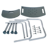 ZNTS Medical Bathroom Safety Shower Tub Aluminium Alloy Bath Chair Seat Bench with Removable Back Gray 02290249