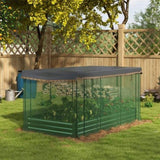 Green Raised Garden Bed with Crop Cage and Shade Cloth 90.5" W x 43.25" D x 43.25" H 89139716