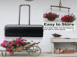 36in Cylindrical Iron Lawn Roller Black 48627172