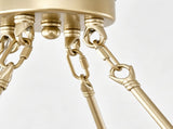 61.4' Gold Wagon Wheel Chandelier With 24 Lights Kit , Pendant Light with Seeded Glass W5008P543993