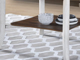 45.7inch Round Dining Table With Shelf Height 30 inch Modern Farmhouse Retro Design W2537P211104