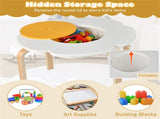 Flower-Shaped Toddler Table Chair Set, Safe Wooden Furniture for Play & Study 36575287