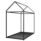 House Bed Frame Twin Size , Kids Bed Frame Metal Platform Bed Floor Bed for Kids Boys Girls No Box WF286771AAB