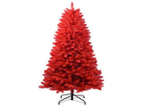 5FT Red Christmas Tree Pure Red PVC Tree with 624 Tips, Hinged Branches for Easy Setup, Stable 21867764