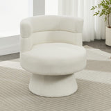 Contemporary 360&deg Swivel Chair, Boucle Swivel Accent Chair, Ideal for Living Room, Bedroom & Home N765P292090W