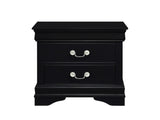 Classic Louis Philippe Style Black Finish 1pc Nightstand of Drawers Traditional Design Bedroom B01151367