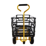 Wagon Cart Garden cart trucks make it easier to transport firewood YellowBlack W22784162