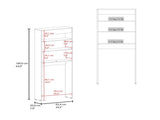 Bisbee 2-Door Over-the-Toilet Bathroom Storage Cabinet Shelf, White B128P287527