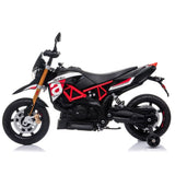 ZNTS 12V Aprilia Licensed Kids Ride On Motorcycle, 4-wheel Electric Dirt Bike with Spring Suspension, LED W2181142119