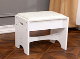 Flip Single Mirror Double Drawers Straight Feet Dresser White 53998961