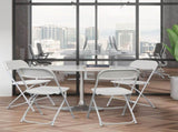 6pcs Injection Molding Classic Garden Plastic Folding Chair White 79236463