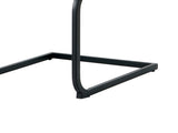 Modern Charcoal PU dining chair living room chair upholstered chair, black metal chair leg design, W210P199100