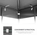 ZNTS 10x10 Ft Outdoor Patio Gazebo Replacement Canopy,Double Tiered Gazebo Tent Roof Top Cover Only W41939706