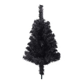 ZNTS 7.5FT Black Slim Artificial Christmas Tree Includes Foldable Metal Stand 82779090