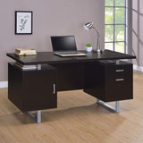 Cappuccino 2-drawer Floating Top Office Desk B062P145425