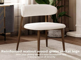 Dining Chairs Set of 2, Metal Kitchen Chairs with Modern Fabric Upholstered for Dining Room, Beige 49697766