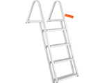 Dock Ladder, Removable 4 Steps, 350 lbs Load Capacity, Aluminum Alloy Pontoon Boat Ladder with 4'' T3342P492229