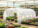 15 x 6.5 x 7 ft Walk-in Greenhouse, Portable Plant Hot House with Galvanized Steel Hoops, 1 Top Beam 28859781