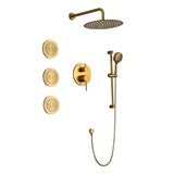 ZNTS Shower System with Shower Head, Hand Shower, Slide Bar, Bodysprays, Shower Arm, Hose, Valve Trim, W2287141185