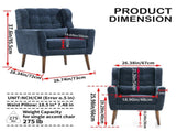 Modern Accent Chair,Chenille Arm Chairs for Living Room,Upholstered Mordern Armchair,Comfy Soft W1028102388