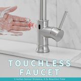 Touchless Kitchen Faucet,Hands Free Automatic Smart Kitchen Faucet W1932P154582
