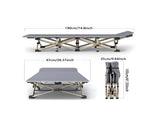 Patio Chaise Lounge Bed, Ergonomic Single Reclining Cot, Portable Heavy Duty Outdoor/Indoor 03293369