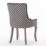 A&A Furniture, Ultra Side Dining Chair, Thickened fabric chairs with neutrally toned solid wood W1143P154100