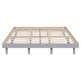 Modern Design Queen Floating Platform Bed Frame for Grey Color W697123295