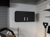 Black Wengue 2-Door Rectangle Wall Cabinet B06280347