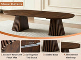 Wooden Round Wooden Coffee Table, Flexible and Extendable, Multi-functional and Space-saving, W3590P491826