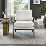 Kelly Mid-Century Modern Chenille Upholstered Accent Armchair T2574P240952