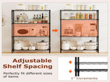 4-Tier Heavy-Duty Metal Wire Shelving, 1000LBS Total Capacity Storage Rack with 250LBS Per Shelf, 84742379