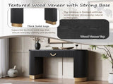 Mirod Modern Console Table with Vertical Ribbed Design, Compact Storage with Functional Drawer N760P281361B
