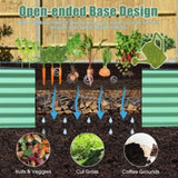 8x4x1.5 ft Galvanized Raised Garden Bed, Outdoor Planter Garden Boxes Large Metal Planter Box for W1859P197977