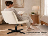 Criss Cross Office Chair, No Wheels Armless Swivel, Wide Seat Criss Cross Chair for Home Office & 12809920