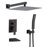 10inch Wall Mounted Rainfall Shower Head System Shower Faucet W121749897