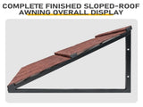 52"x18" Wine Red Awning, Iron Frame, Corrugated Steel Tile Coating 31707554