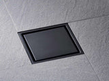 6 Inch Square Shower Drain with 2-in-1 Flat & Tile Insert Removable Cover, 304 Stainless Steel with 96265265