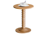 Round Side Table - Solid Wood Leg Small Drink Table for Living Room Bedroom Office,Natural 05193334