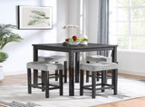 Dining Table, Bar Table and Chairs Set, 5 Piece Dining Table Set, Industrial Breakfast Table Set, W487P333509