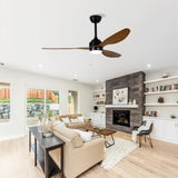 52" Fan with Lights Quiet DC Motor 3 ABS Blade Fans 6 Speed Levels,Reversible W1592P346930