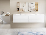 72" Floating Bathroom Vanity with Sink, Modern Wall-Mounted Bathroom Storage Vanity Cabinet with 2 W1573P152690