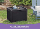 35 Gallon Resin Outdoor Deck Box, Lockable Waterproof UV Resistant Storage Container for Patio 62116096