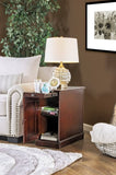 Modern Transitional Design 1pc Side Table/Nightstand Storage Cabinet Cherry Color USB Outlet B011P191196