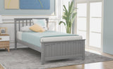 Wood Platform Bed Twin size Platform Bed, Gray 53425771