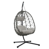 ZNTS Egg Chair Stand Indoor Outdoor Swing Chair Patio Wicker Hanging Egg Chair Hanging Basket Chair 91056287