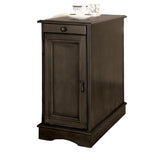 Modern Transitional Design 1pc Side Table / Storage Cabinet Gray Color USB Outlet B011P191197