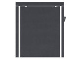 64" Portable Closet Storage Organizer Wardrobe Clothes Rack with Shelves Gray 48294238