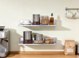2-Pack 8.6" x 16" Stainless Steel Wall Shelves with Backsplash, 44 lbs Load Capacity, Heavy-Duty 60212749