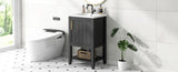 ZNTS 20" Bathroom Vanity with Sink, Bathroom Cabinet with Soft Closing Door, Storage Rack and Open Shelf, N725P220604B